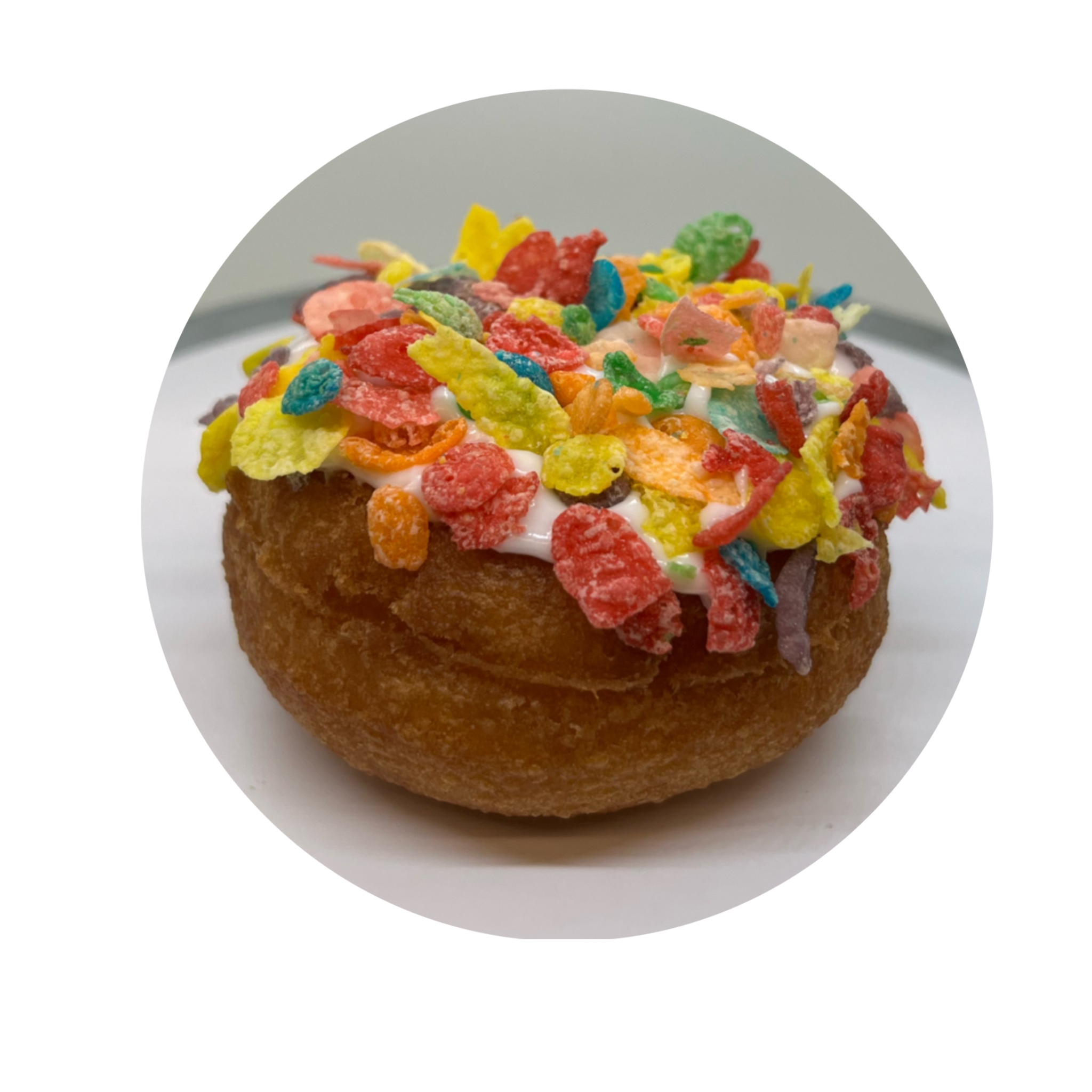 fruity pebbles donut